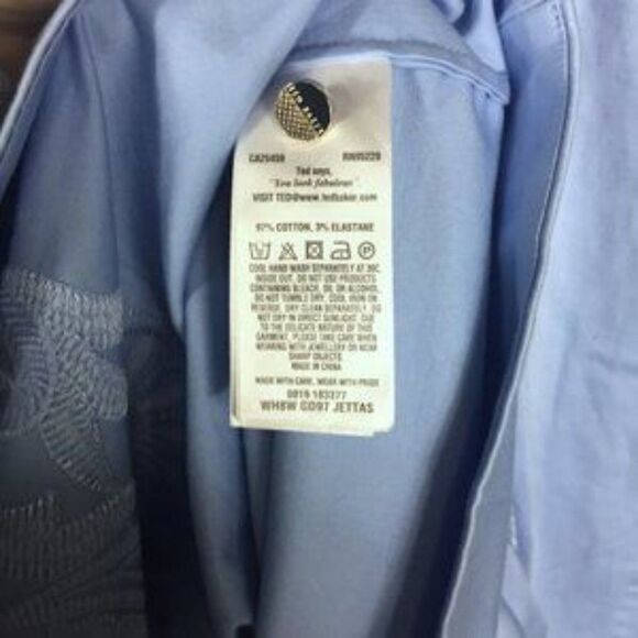 Ted Baker London Blue Cold Shoulder Shift Dress size 2 - Picture 8 of 9